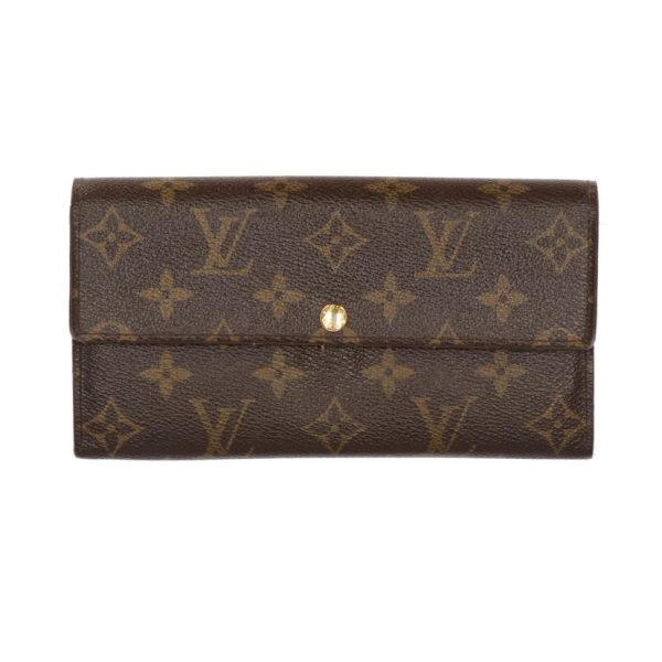 42857 1 Louis Vuitton Sarah Monogram Wallet Brown