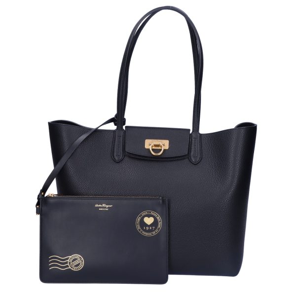 42886372 Ferragamo Tote Bag Travel SM Black