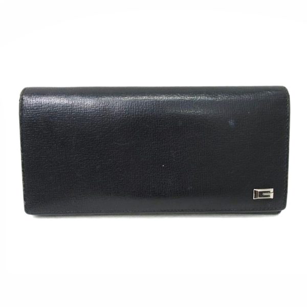 43033 1 Gucci Leather 2 Fold Long Wallet Black