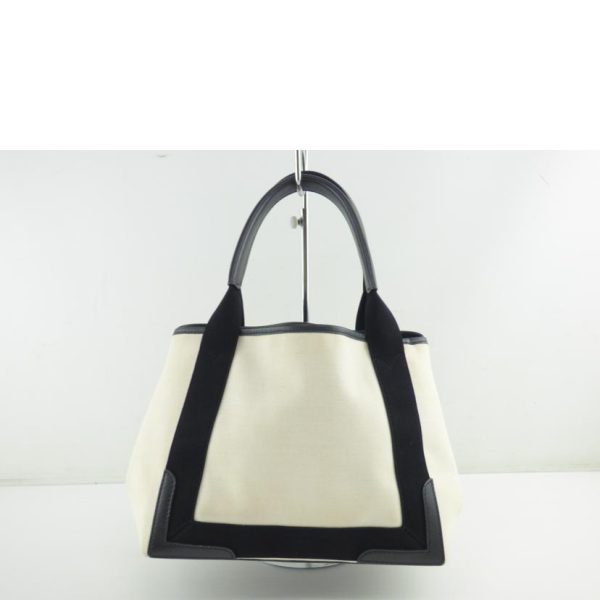 43057 2 Balenciaga Navy Cabas Tote Bag Black