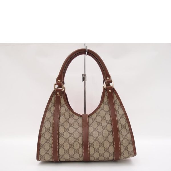 43188 2 Gucci GG Supreme Jackie Hand Bag Brown