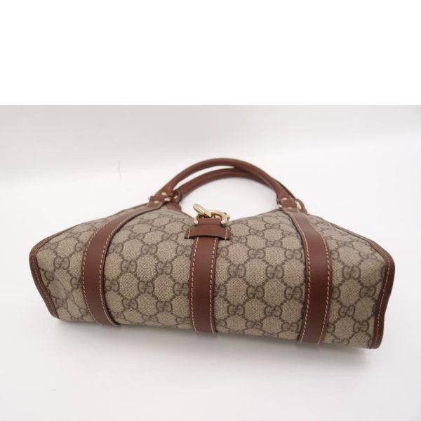 43188 3 Gucci GG Supreme Jackie Hand Bag Brown