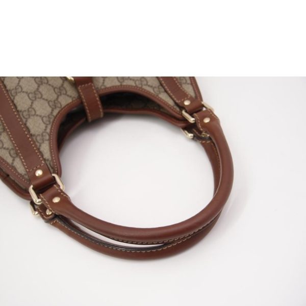 43188 4 Gucci GG Supreme Jackie Hand Bag Brown