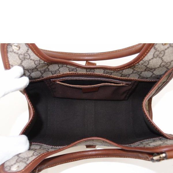 43188 5 Gucci GG Supreme Jackie Hand Bag Brown