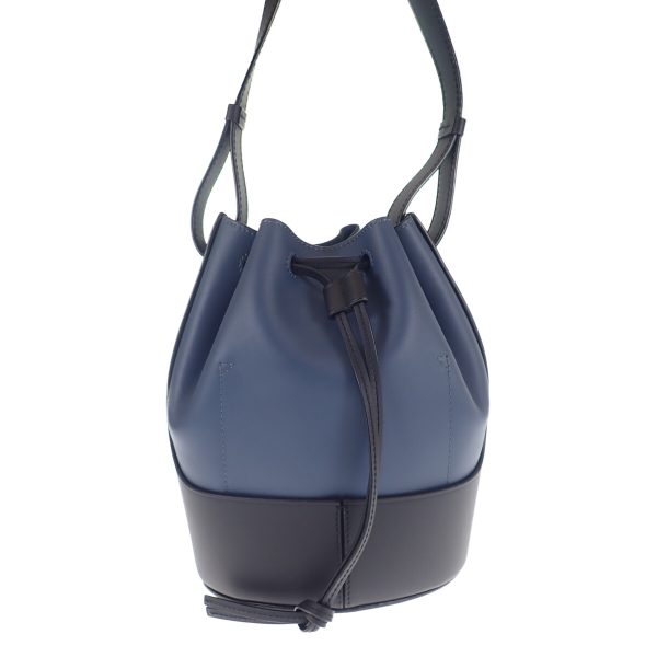 432072 03 Loewe Balloon Bag Small Shoulder Indigo Black Blue