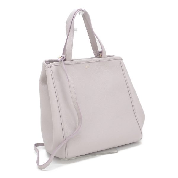 432708 01 Celine Small Fold Cover Grained 2way Lavender Gray