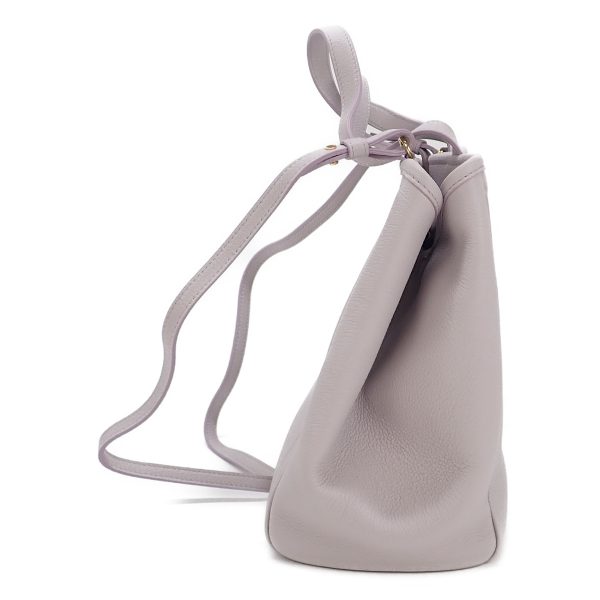 432708 05 Celine Small Fold Cover Grained 2way Lavender Gray