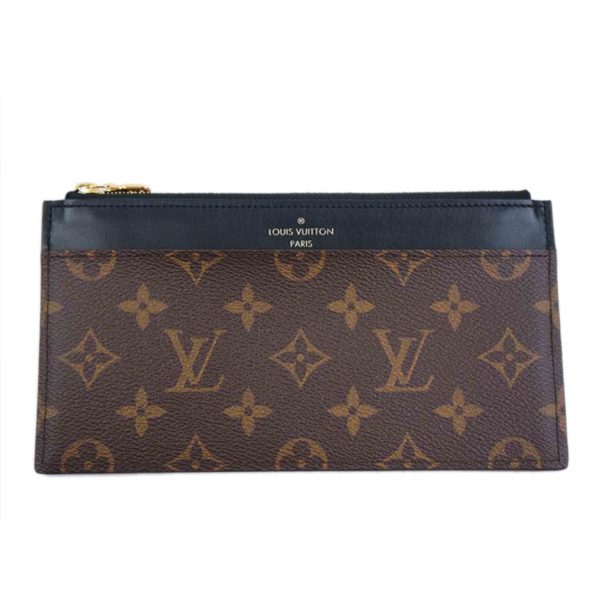 43285 1 Louis Vuitton Slim Monogram Purse Black