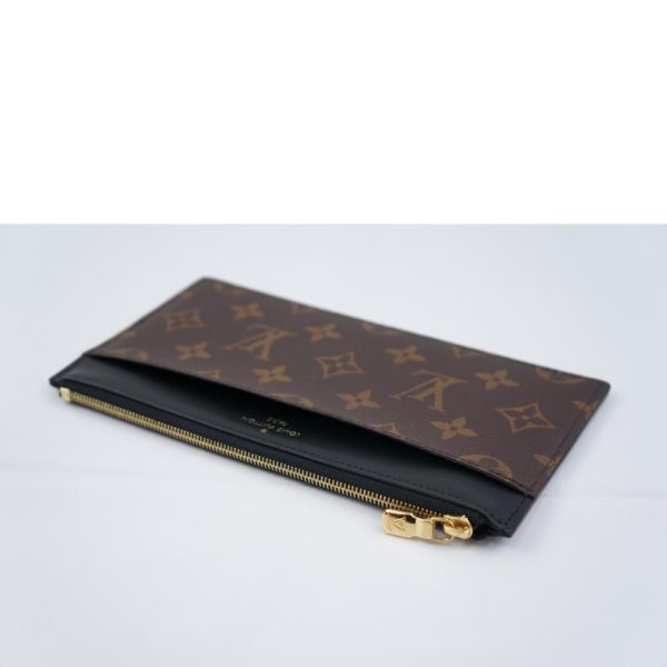 43285 3 Louis Vuitton Slim Monogram Purse Black