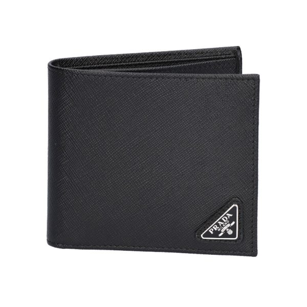 43342327 Prada fold wallet SAFFIANO TRIANG Black NERO