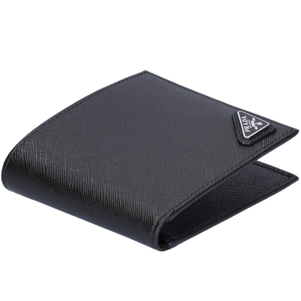 43342327e Prada fold wallet SAFFIANO TRIANG Black NERO