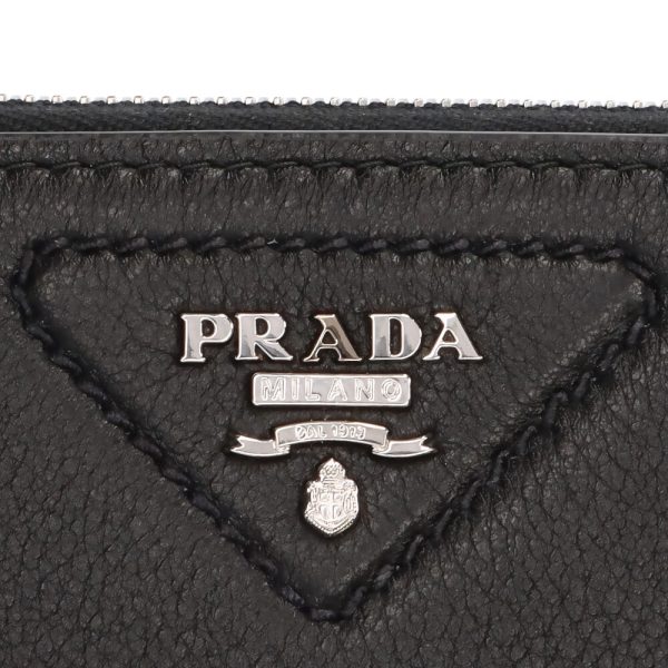 43352197a Prada long wallet VITTELO DAINO Black