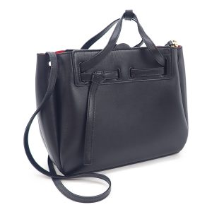 433854 01 Prada Tote Bag Leather Dark Brown