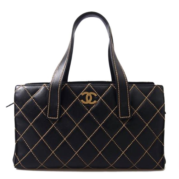 43408 1 Chanel Wild Stitch Handbag Black