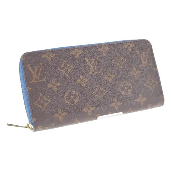 434207 01 Louis Vuitton Zippy Round Zipper Long Wallet Blue