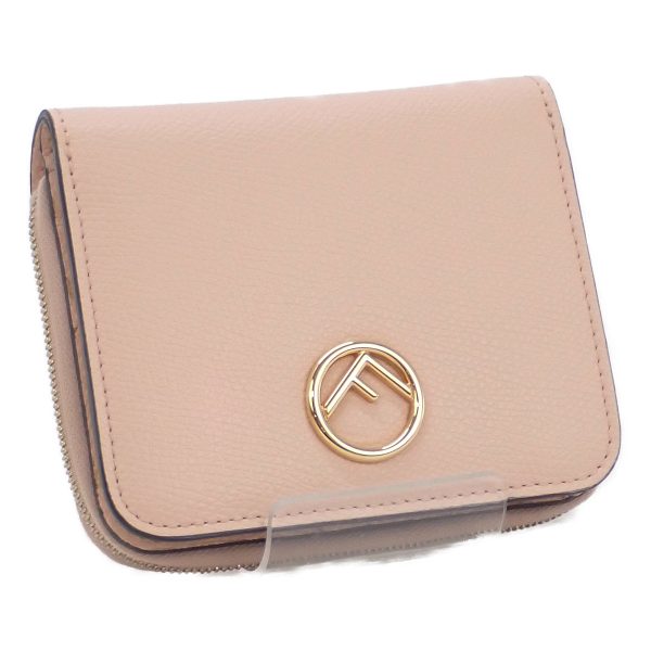 434345 01 Fendi Zip Around Medium Bifold Wallet Pink