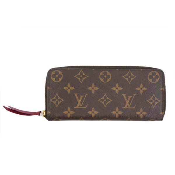 43445 1 Louis Vuitton Portefeuil Clemence Monogram Wallet Bag Fuchsia