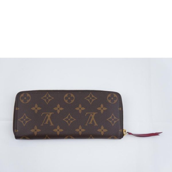 43445 2 Louis Vuitton Portefeuil Clemence Monogram Wallet Bag Fuchsia