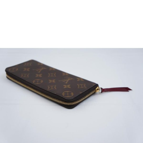 43445 3 Louis Vuitton Portefeuil Clemence Monogram Wallet Bag Fuchsia