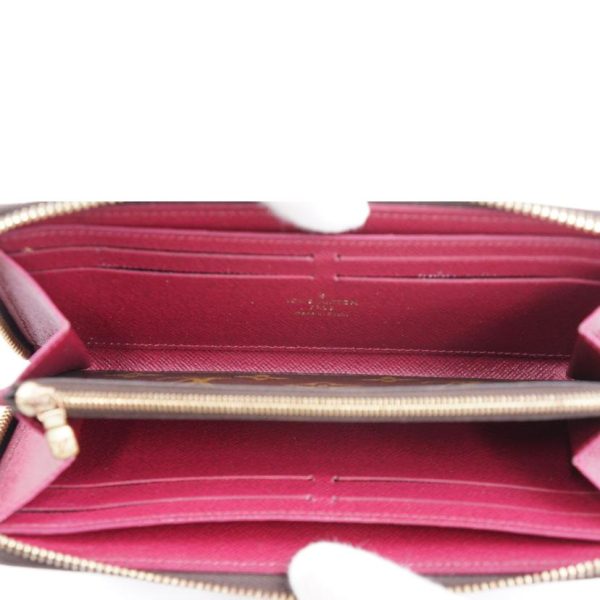 43445 4 Louis Vuitton Portefeuil Clemence Monogram Wallet Bag Fuchsia