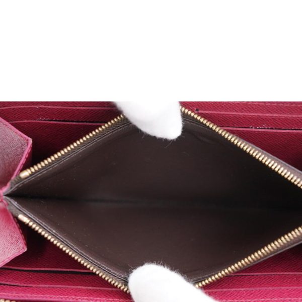 43445 5 Louis Vuitton Portefeuil Clemence Monogram Wallet Fuchsia Brown