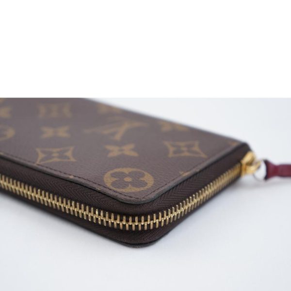 43445 8 Louis Vuitton Portefeuil Clemence Monogram Wallet Fuchsia Brown