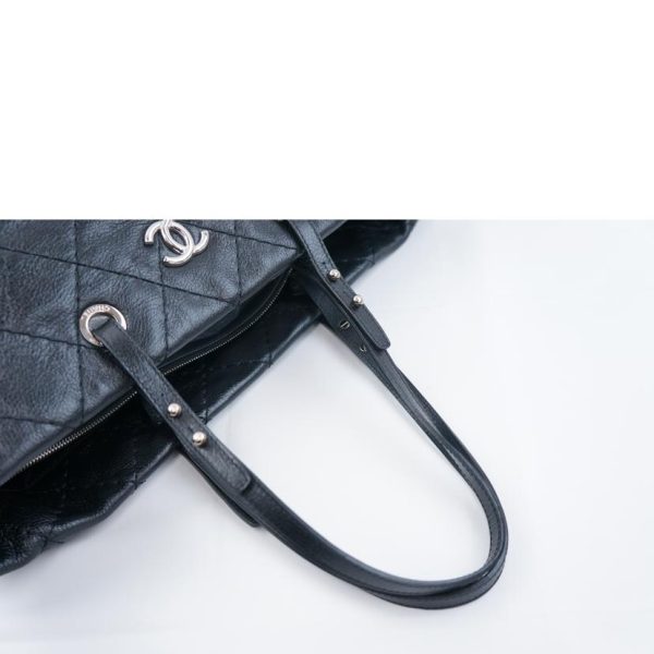 43551 3 Chanel Wild Stitch On The Road Handbag Black