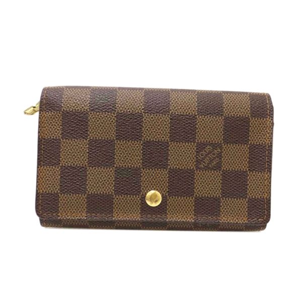 43577 1 Louis Vuitton Portomone Bier Tresor Damier Wallet Brown