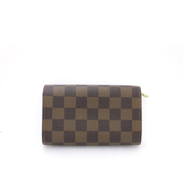 43577 2 Louis Vuitton Portomone Bier Tresor Damier Wallet Brown