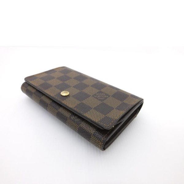 43577 3 Louis Vuitton Portomone Bier Tresor Damier Wallet Brown