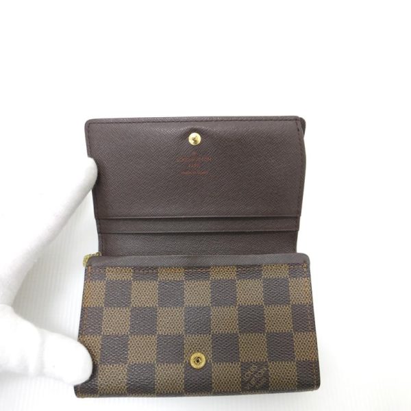 43577 4 Louis Vuitton Portomone Bier Tresor Damier Wallet Brown