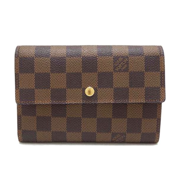 43586 1 Louis Vuitton Porte Tresor Etui Papier Wallet Damier Ebene