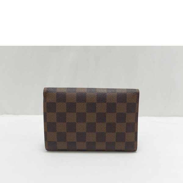 43586 2 Louis Vuitton Porte Tresor Etui Papier Wallet Damier Ebene