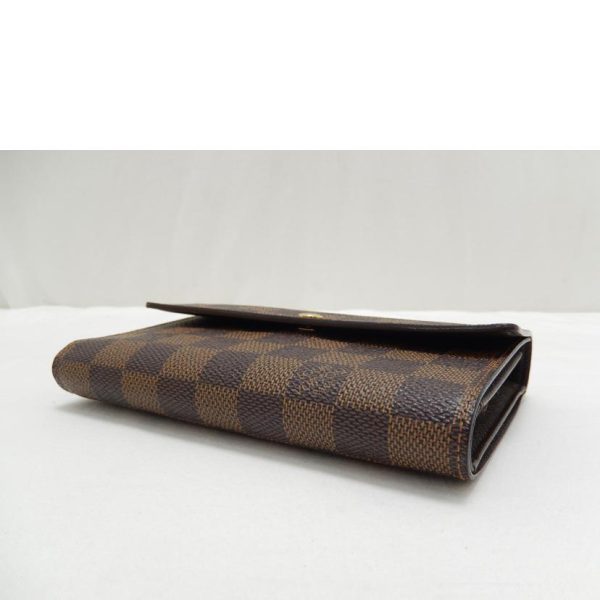 43586 3 Louis Vuitton Porte Tresor Etui Papier Wallet Damier Ebene