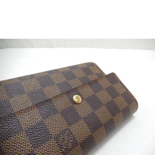 43586 7 Louis Vuitton Porte Tresor Etui Papier Wallet Damier Ebene