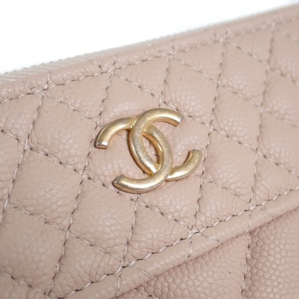 436230 10 Chanel Chevron V Stitch Clutch Bag Soft Pink