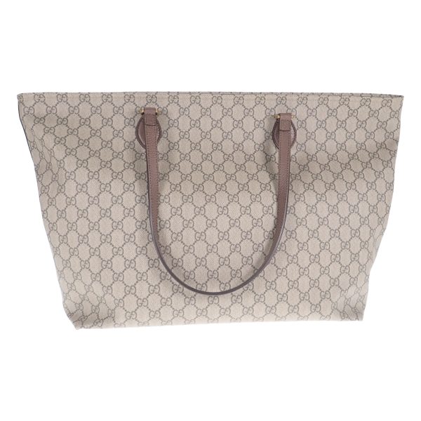 436505 02 Gucci GG Supreme Tote Bag Brown