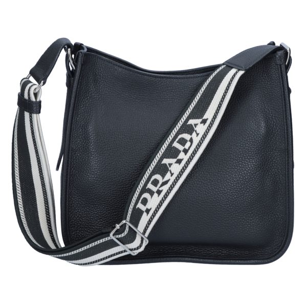 43651412a PRADA Shoulder Bag Vitello DAINO SOF 1BC073 2DKV FOO Black