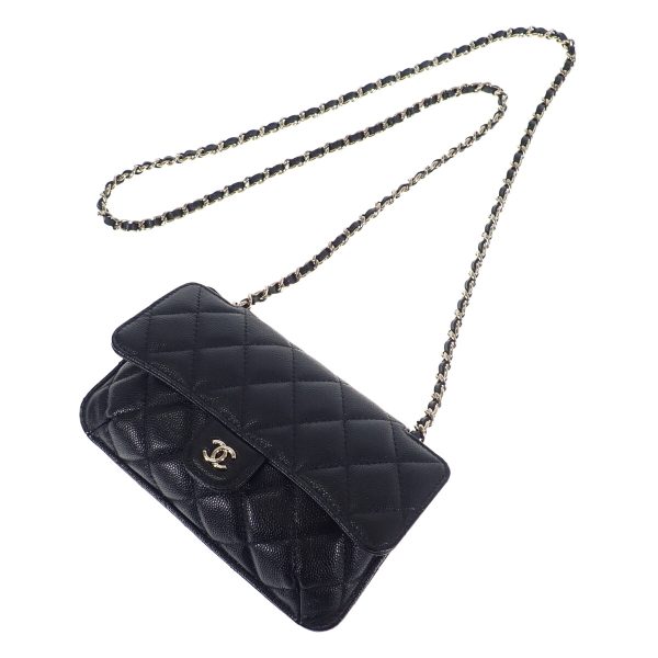 436517 06 Chanel Eco Bag Caviar Skin Black Gold Hardware