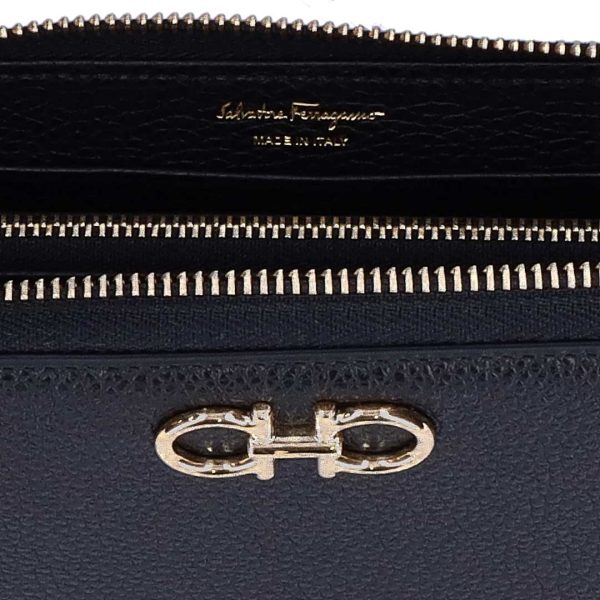 43656806c Ferragamo long wallet 220405 758661 NERO