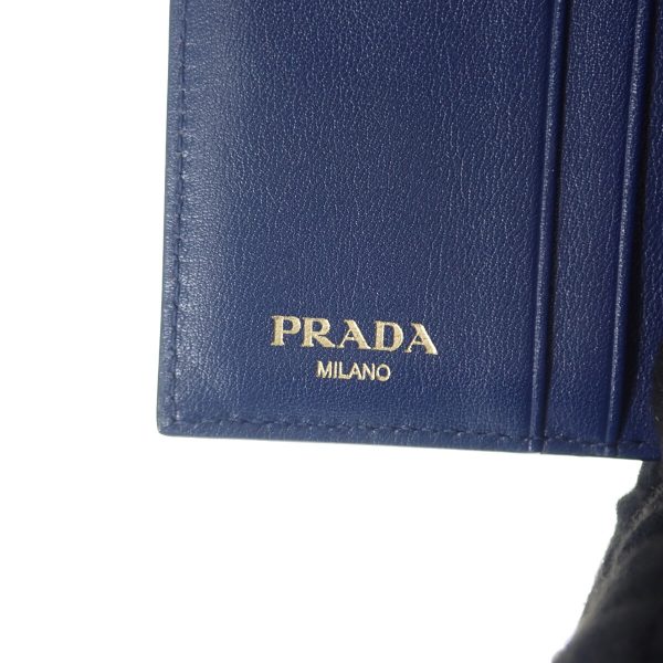 436639 10 Prada Trifold Wallet Vitello Move Bicolor Blue