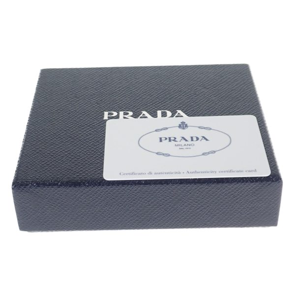 436639 12 Prada Trifold Wallet Vitello Move Bicolor Blue