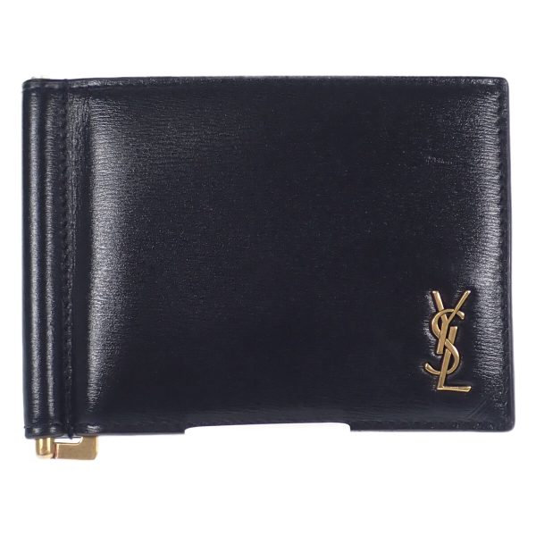 436682 02 Saint Laurent Cassandra Bill Clip Wallet Black