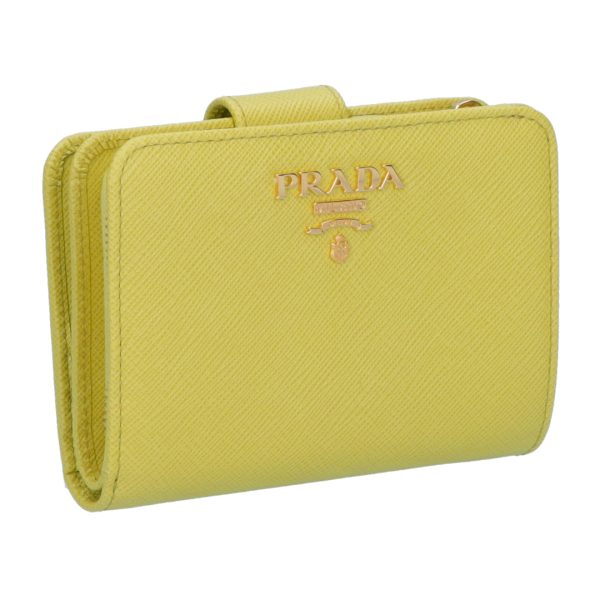 43671618 PRADA fold wallet bi fold yellow