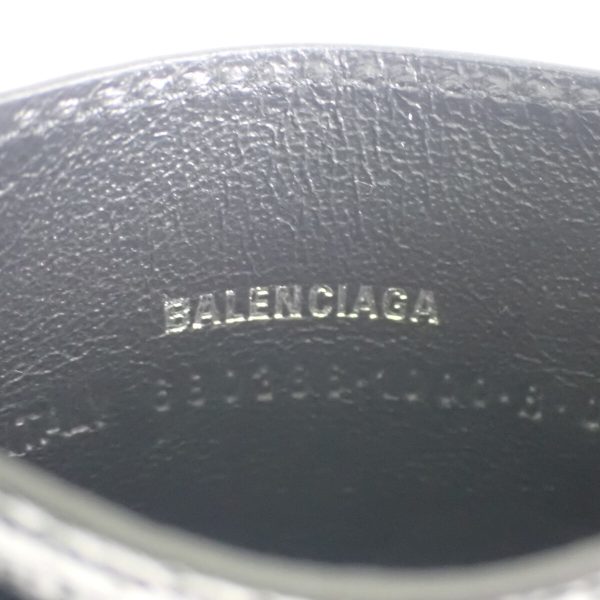 436923 04 Balenciaga Hacker Project Card Case Leather Black