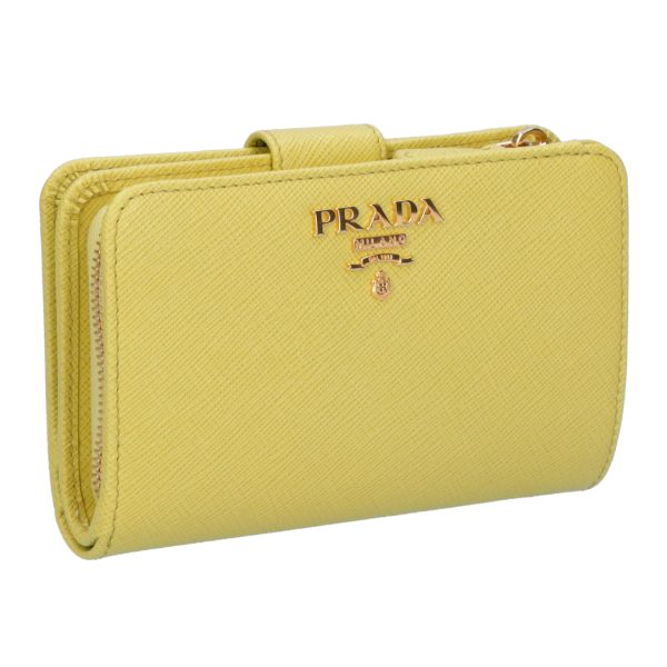 43699292 PRADA Fold Wallet Yellow