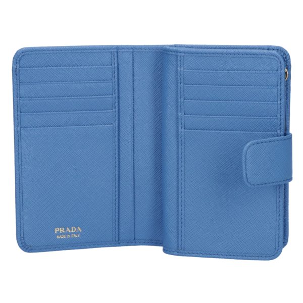 43699308b PRADA Fold Wallet Blue