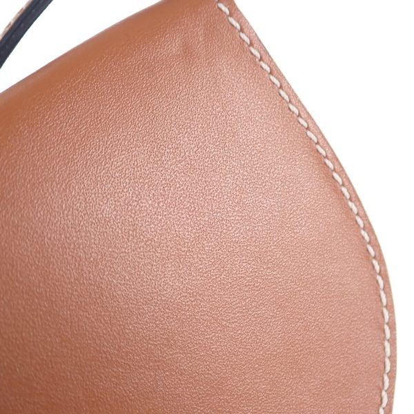 437055 04 Loewe Heel Mini Pouch Calfskin Tan