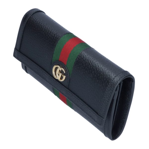 43705825c GUCCI Long Wallet Outlet Ophidia Black