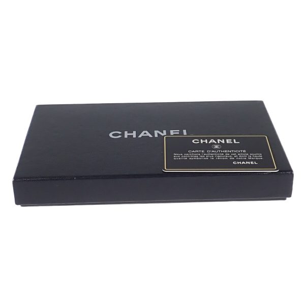 437150 10 Chanel Travel Line Long Wallet Nylon Leather Black